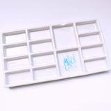 Ceramic watercolor palette large rectangular multi-grid white porcelain palette easy to clean painting tools art supplies