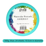 Professional Round Watercolor Paper 300g Tin Box Art Paper Student Art Paint Special Watercolor Book and Painting Paper