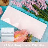 AOOKMIYA Heavy enamel, dustproof and moisturizing solid watercolor palette 24 grid portable art paint empty box For art supplies