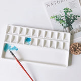 Ceramic Palette Shell-shape Watercolor Painting Dish high quality Water Powder Dish Chinese Painting White Porcelain Art supply