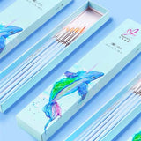 7pcs/10pcs Magritte gouache brush set, art special Bristles oil brush, fishtail fan pen acrylic brush, professional art supplies