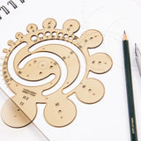 Multifunctional Radius Ruler Radius template Professional Surveying and Mapping Tool Ruler Multi-purpose Template Ruler