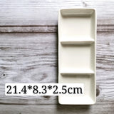 Ceramic Palette Shell-shape Watercolor Painting Dish high quality Water Powder Dish Chinese Painting White Porcelain Art supply