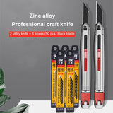 AOOKMIYA High quality zinc alloy utility knife set engraving open carton craft knife multifunctional small metal knife stationery