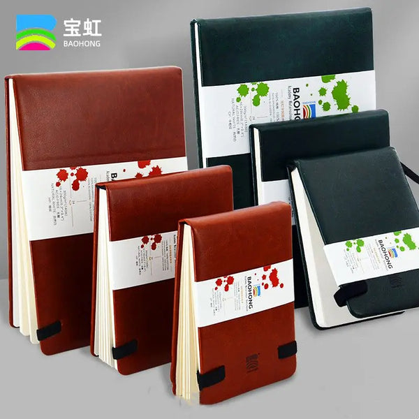 AOOKMIYA Baohong 100% Cotton PU Watercolor Paper Book 300g 24sheets Portable Travel Watercolor Sketchbook Acuarelas Art Supplies