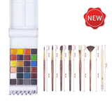 AOOKMIYA ArtSecret High Grade 24 Solid Watercolors Palette With Brush WCS-803 Pro Painting Kit New Trending Artist Tool Art Supplies  AOOKMIYA.COM