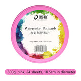 Professional Round Watercolor Paper 300g Tin Box Art Paper Student Art Paint Special Watercolor Book and Painting Paper