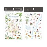 Transfer  plant pattern Paper 2pcs*10*15cm retro hand account material notebook stickers DIY Birthday card making template Art s