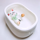 Ceramic Paint Cleaning Pen Bucket 3 Sets of Paint Palette Tray Wash Pen Holder Watercolor Gouache Acrylic Painting Art Supplies