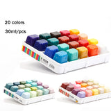 Professional Gouache Watercolor Paints 30ml*20 colors Unique Jelly Cup Design Gouache Paint For Artists Students art supplies