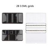 AOOKMIYA 48 Grids Portable Color Box Palette Watercolor Paint Sub-packing Box Tri-fold Card Slot Iron Box Sketch Painting Art Supplies