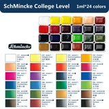 AOOKMIYA Schmincke College-level Watercolor 24 Colors 1ML Paint Sub-pack Portable Watercolor Metal Box Painter Painting Art Supplies