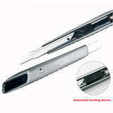 Aluminum Alloy Utility Knife 30 Degree 9mm Sharp Angle Blade Cutting Paper/Leather Carving Craft Knife Metal Knife Stationery