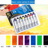 4*50ml Metallic Color Acrylic Paint for Textile Drawing Wall Hand Painted Shining Gel Painting Set Pigment Artist Art Supplies