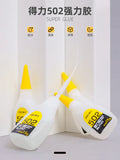 1-3pcs Deli 502 Super Glue Instant Quick-drying Cyanoacrylate Adhesive Leather Rubber Wood Metal Strong Bond Liquid Glue Tool
