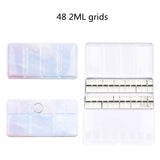AOOKMIYA 48 Grids Portable Color Box Palette Watercolor Paint Sub-packing Box Tri-fold Card Slot Iron Box Sketch Painting Art Supplies