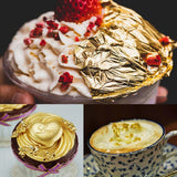 AOOKMIYA 100pcs Genuine Gold Leaf Sheets 2.5cm Mini Gold Foil Sheets For Arts Crafts Paper Cake Decoration Buddha Statue Gilding Paper
