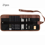 Marco 29/35 pcs Professional Sketch & Drawing Art Tool Kit With Graphite Pencils,Charcoal Pencils,Paper Erasable Pen,Craft Knife