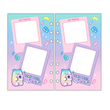 A6 Notebook Inside page 6 Ring Journal Spiral Replacement Journal Cute Note Book Weekly Grid Blank Diary Paper free shipping