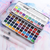 AOOKMIYA Professional 50/72/90 Color Solid Watercolor Set Basic Neon Glitter Watercolor Paint for Drawing Art Paint Supplies Art Supplies AOOKMIYA.COM