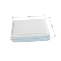 AOOKMIYA Ceramic Mini Moisturizing Palette with Lid 12-hole Grid Watercolor Paint Palette Handmade White Porcelain Art Painting Tools