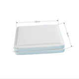 AOOKMIYA Ceramic Mini Moisturizing Palette with Lid 12-hole Grid Watercolor Paint Palette Handmade White Porcelain Art Painting Tools