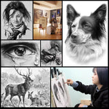 Marco 29/35 pcs Professional Sketch & Drawing Art Tool Kit With Graphite Pencils,Charcoal Pencils,Paper Erasable Pen,Craft Knife