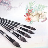 AOOKMIYA 1pcs Squirrel Hair Cat Tongue Shape Pen Watercolor Brush Professional Painting Hook Line Pen Gouache Brush Art Supplies