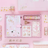 Pink Journal Loose-leaf  Diary Kawaii Travel Notebook Spiral Note Book  Scrapbook and Handbook with DIY tool set