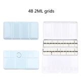 AOOKMIYA 48 Grids Portable Color Box Palette Watercolor Paint Sub-packing Box Tri-fold Card Slot Iron Box Sketch Painting Art Supplies