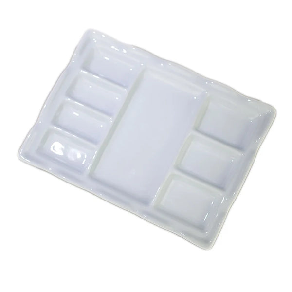 AOOKMIYA Jingdezhen White Porcelain Palette Gouache Watercolor Palette Chinese Painting Square Palette Art Supplies