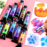 AOOKMIYA Super Vision 10 Color Professional Layered Color Watercolor Paint 15ml Tube Water Color Paint Artist Grade Painting Art Supplies