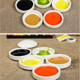 Five-layer Ceramic Palette with Cover Jingdezhen Blue and White Porcelain Chinese Painting Pigment Ink Box Pen Wash palette