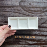 AOOKMIYA Ceramic watercolor palette multi-cell watercolor painting white porcelain palette professional painting ceramic supplies