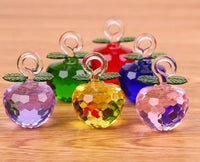 AOOKMIYA Beautiful Glass Crystal Apples Tree with 36 pcs Apples Fengshui Crafts Chirstmas Tree Hanging Ornament Housewarming Gifts