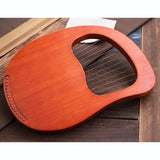 AOOKMIYA Wooden Mahogany Lyre Harp With Tuning Tool For Beginner Musical Instrument 16 Strings Stringed AOOKMIYA.COM