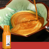 AOOKMIYA Pearlescent Golden Calligraphy Ink Professional Fine Arts Painting Crafts Painting Golden Highlight Metallic Pigment Gold Paint