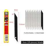 Aluminum Alloy Utility Knife 30 Degree 9mm Sharp Angle Blade Cutting Paper/Leather Carving Craft Knife Metal Knife Stationery