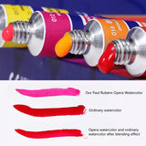 AOOKMIYA 14-color Fluorescent Color Opera Watercolor Paint Sub-packaged Plastic Box/metal Box Packaging Artist-level Art Supplies