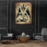 Baphomet Occult Print Poster, Occult Poster, Satanic Decor, Satanic Illustration, Goth Decoration, Witchcraft Art