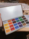 AOOKMIYA Watercolor color palette storage tin box 108PCS0.5ml /42pcs full block grid art painting utensils school supplies  AOOKMIYA.COM
