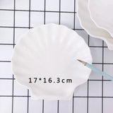Ceramic Palette Shell-shape Watercolor Painting Dish high quality Water Powder Dish Chinese Painting White Porcelain Art supply