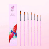 7pcs/10pcs Magritte gouache brush set, art special Bristles oil brush, fishtail fan pen acrylic brush, professional art supplies