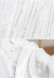 Pure white silk velvet three-dimensional jacquard embroidery spring dress clothing custom fabric