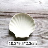 Ceramic Palette Shell-shape Watercolor Painting Dish high quality Water Powder Dish Chinese Painting White Porcelain Art supply