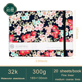 AOOKMIYA 32K Watercolor book 300g cloth art cover portable travel sketching hand-painted blank graffiti painting book art supplies