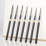 AOOKMIYA 7 Watercolor Hook Line Pens Set Detachable Metal Pen Holder Travel Portable Watercolor Painting Brush Artist Painting Supplies