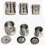 AOOKMIYA Stainless steel pen-washing bucket sealed portable pen-washing device drying pen holder sketching oil painting art supplies