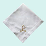 AOOKMIYA Table Napkin Cloth Napkins Embroidery Wedding Cotton Napkins For Plates Decorative Table Cloth 45x45CM Letter Customizable Gift