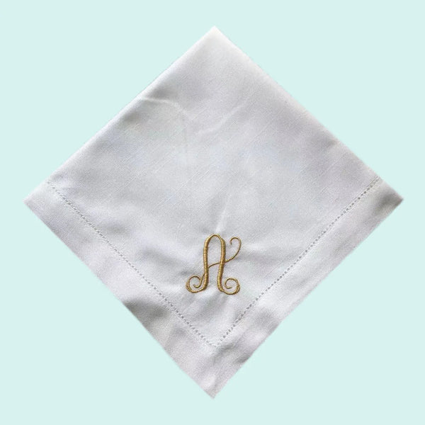 AOOKMIYA Table Napkin Cloth Napkins Embroidery Wedding Cotton Napkins For Plates Decorative Table Cloth 45x45CM Letter Customizable Gift